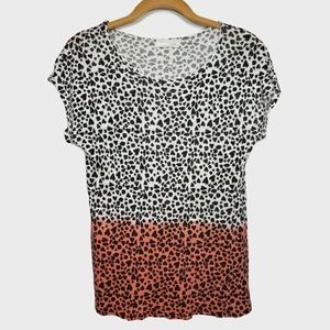 Zara T shirt collection Sz medium leopard .